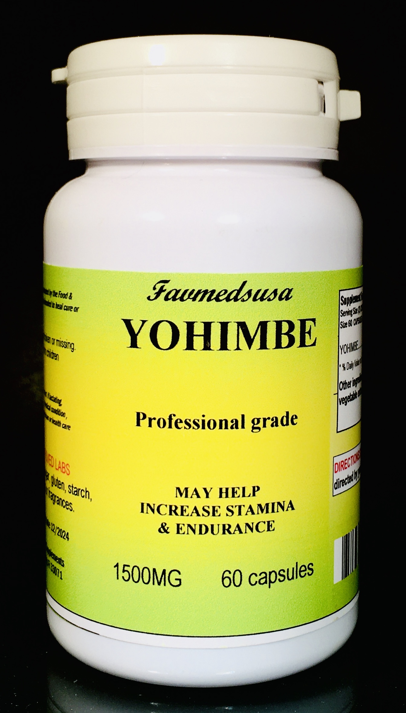 Yohimbe 1500mg - 60 capsules